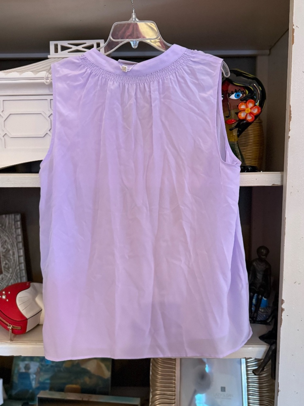 Lilly Pulitzer XL sleeveless elsa top lilac water hyacinth nwt - Picture 6 of 6